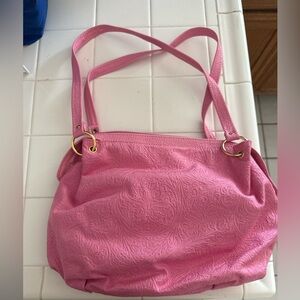 Elegant Pink Embossed Women's Bag